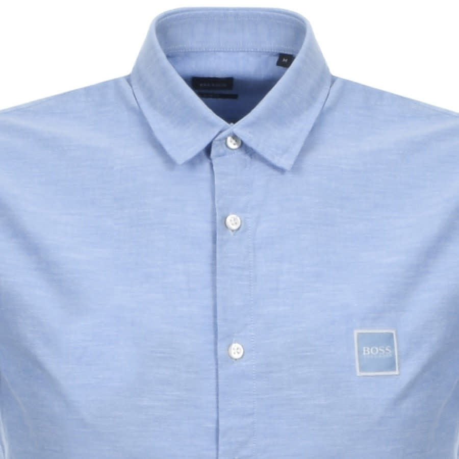 Alternative Image for ProductBOSS Casual Magneton Slim Short Sleeved Shirt Blue2